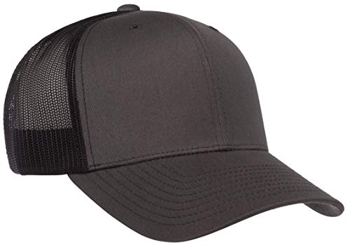 Yupoong Yp Classics Retro Trucker Cap - color: Charcoal/Black, size: One Size, style: Single