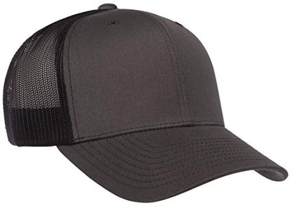 Yupoong Yp Classics Retro Trucker Cap - color: Charcoal/Black, size: One Size, style: Single