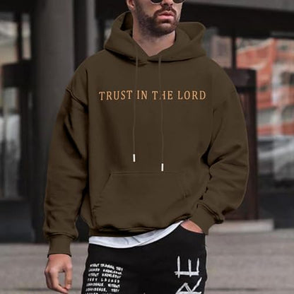 Christian Hoodies for Men Religious Faith Jesus Hoodie - color: Brown, size: Medium