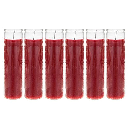 Mega Candles Unscented Devotional Vigil Prayer Wax Candle 6 Count 2" x 8" - color: Red, size: 6 Pieces