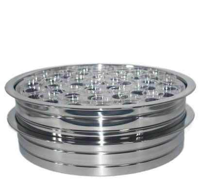 2 Pcs Communion Cup Trays for Church Service,2 Stackable Communion Serving Trays,Church Communion Trays Serving Ware Sets W/ 160pcs Disposable Cups