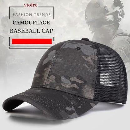 Black Baseball Cap Snapback hat for Men Snap Pack Hip Hop Mens Hat - color: Camouflage
