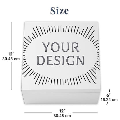 Let's Make Memories Personalized First Birthday Time Capsule - Baby Keepsake Box - Child's Memory Box - Sturdy Wood Composite - 12" Lx12 Wx6 H - First Birthday - color: First Birthday
