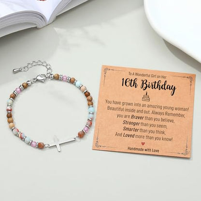 Crystal Cross Bracelet for Women Teen Girls Christmas Birthday Gifts - style: 16th