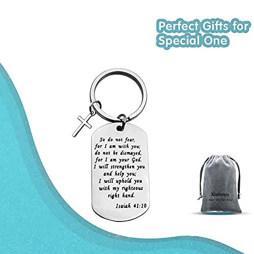 Xiahuyu Christian Keychain - Bible Verse Baptism & Communion Gift - Inspirational Religious Gifts for Women & Men - color: Christian-1