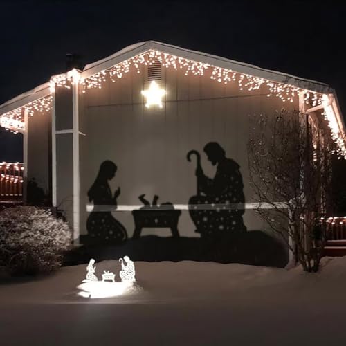 Metal Nativity Scene Outdoor Christmas Nativity Yard Garden Stakes