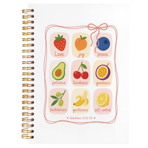 Christian Fruit of the Spirit Notebook for Women 5.5x8.3 - color: Fruit