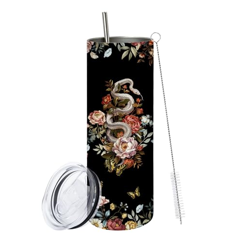 Goth Gifts for Women 20OZ Snake Tumbler, Gift for Thanksgiving Christmas - color: Snake