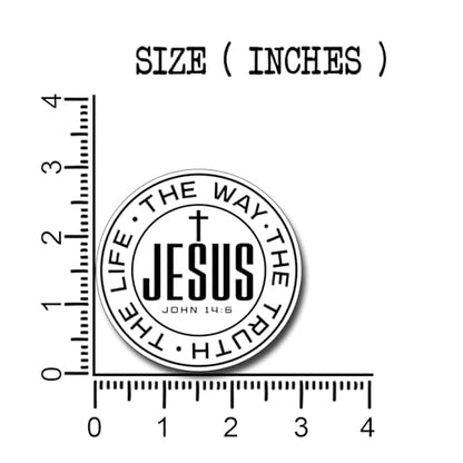 (3Pcs) Jesus The Way The Truth The Life Sticker Christian Inspirational Decals Decorate Books Laptop Phone Water Bottles Kindles Tumbler Waterproof Vinyl Stickers 3" Inch - color: Jesus the Way the Truth the Life