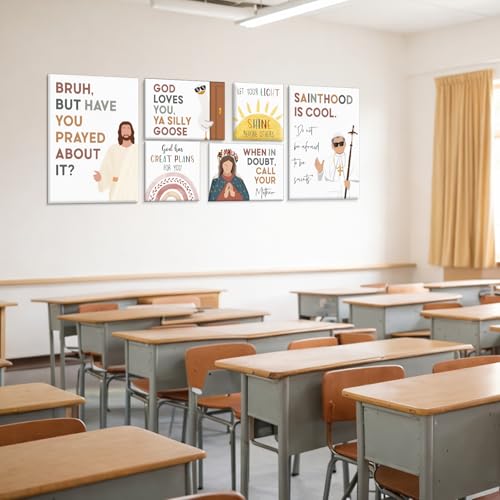 Framed Inspirational Christian Kids Wall Art for Classroom - color: Nursery