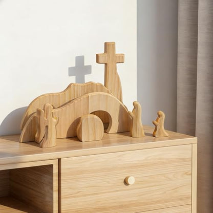 Empty Tomb Easter Scene and Cross Decoration