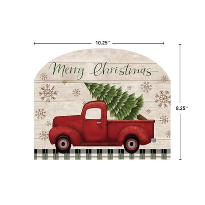 Briarwood Lane Art Sign 8.25x10.25 Merry Christmas Pickup Truck - color: Merry Christmas