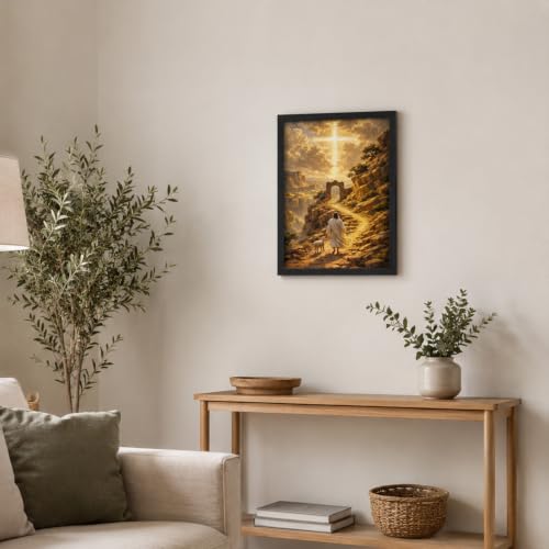 Framed Christian Canvas Wall Art 12x16 For Living Room Bedroom - color: Religion - 2, size: 12"L x 16"W
