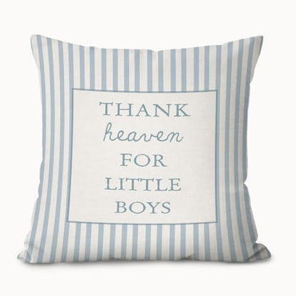 Boys Nursery Pillow Covers 18x18,Thank Heaven for Little Boys - color: Boys