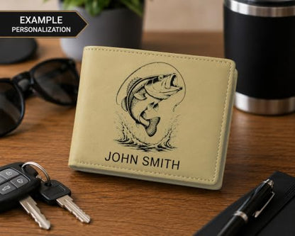 LaserGram Personalized Wallet, Christian Cross (Beige) - color: Beige