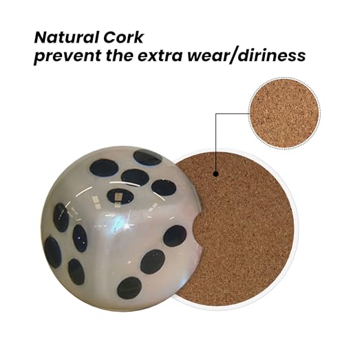 Car Coasters for Cup Holder 2 Pack - Dice - color: Dice