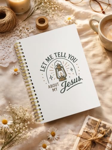 ISANOU Let Me Tell You About My Jesus Journal Notebook for Women Teen Girls - color: let me tell you about my jesus