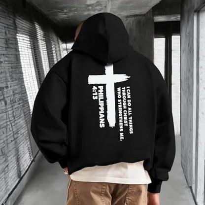 Christian Hoodies for Men Religious Faith Jesus Hoodie - color: Black, size: Small