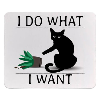 hold fizz Funny Cat Mouse Pad, Small Cute Cat Desk Accessories Mouse Pad, Mouse Mat Square Non-Slip Rubber Base Gaming Mousepad for Desk Computer Laptop Office, 9.5x7.9 Inch - color: Funny Cat
