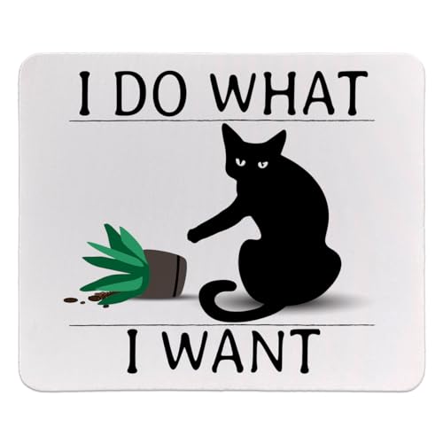 hold fizz Funny Cat Mouse Pad, Small Cute Cat Desk Accessories Mouse Pad, Mouse Mat Square Non-Slip Rubber Base Gaming Mousepad for Desk Computer Laptop Office, 9.5x7.9 Inch - color: Funny Cat