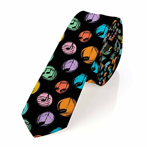 Men's Ties Novelty Tie Necktie for Men Teen Boys Multicolor Tie Party Holiday Thanksgiving Christmas - color: Musical Notes Multicolor