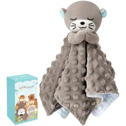 Loveys for Babies, Gray Prayer Otter Baby Security Blankets - color: Gray Otter