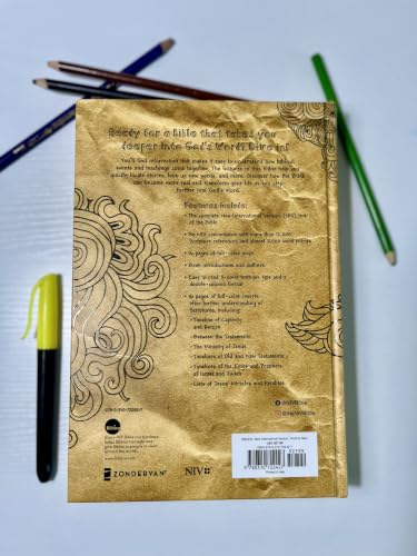 NIV, Textbook Bible for Students, Hardcover, Crinkled Paper with Doodles Design: Great for Christian Education at Home and School