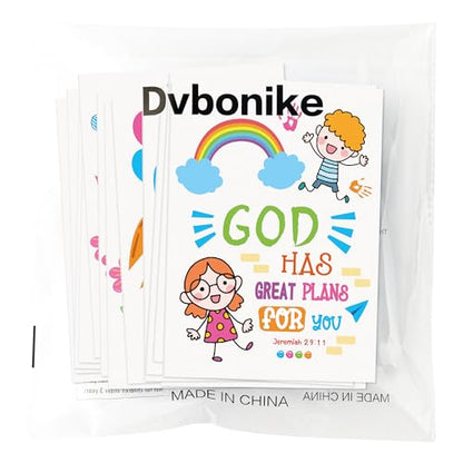 48Pcs Religious Coloring Books Bible Verses DIY Color-in Pages - color: A-bible Style ② (48pcs)