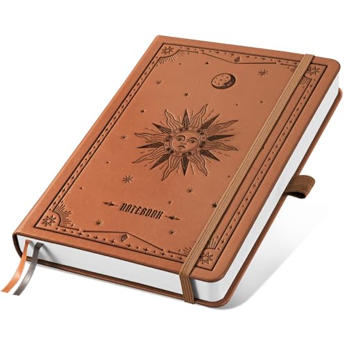 EMSHOI Graph Grid Journal Notebook, 192 Pages, A5 Size (5.7'' x 8.3'') - color: Brown, style: Grid