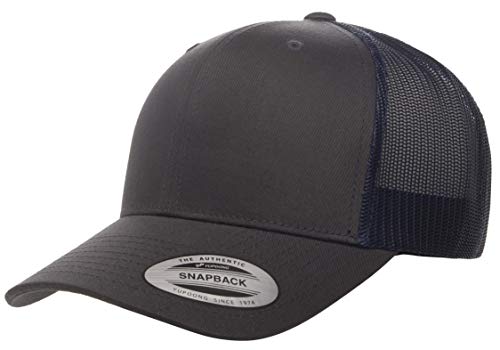 Yupoong Yp Classics Retro Trucker Cap - color: Charcoal/Navy, size: One Size, style: Single