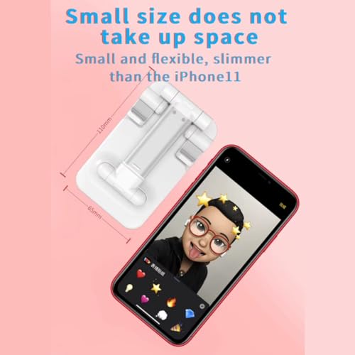 Adjustable Cell Phone Stand – Foldable Desk Phone Holder for iPhone 16 15 14 13 12 11 Pro Max, Galaxy S25 S24, All Smartphones, Portable Office & Home Accessory (Silver) - color: Silver
