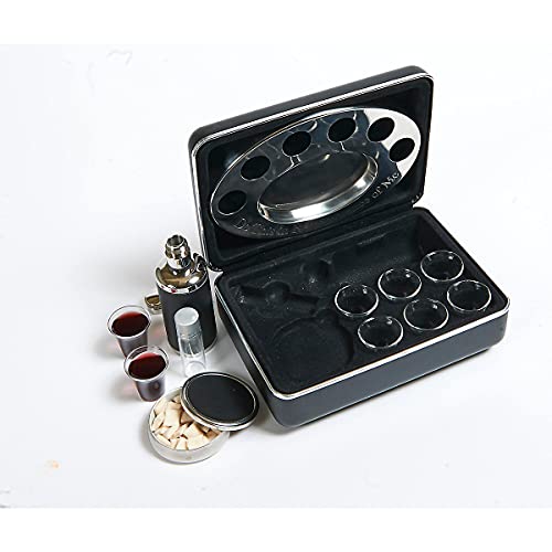 Broadman Legacy Portable Communion Set, 6 Glasses, Tray, Containers, Bottle