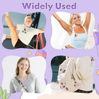Cute Pins Bulk, Funny Lapel Badge Pins Rubber Brooch Pins for Backpacks, Hats, Bags - style: Gymnastics-20PCS