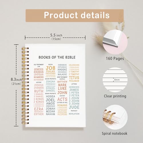 Prayer Journal for Women,Books of the Bible Study Notebook - color: Books of the bible