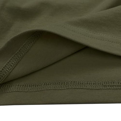 LOOKFACE Women Pray Wait Trust Soft Tees Cute Graphic T Shirts - color: Army Green, size: Medium