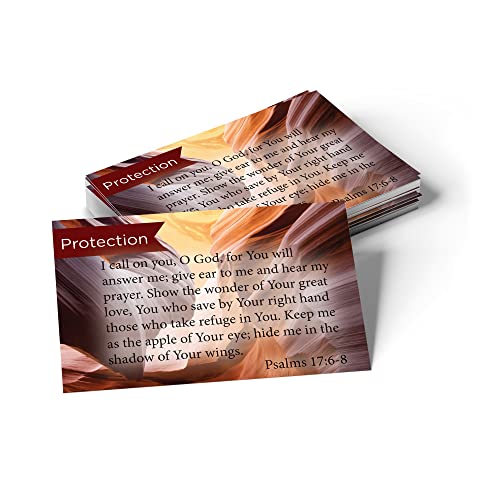 Pass It On Scripture Cards, Protection, Psalm 17:68, Pack of 25 Inspirational Bible Verse Wallet Cards for Devotional, Bible Study, & Memorization, Small Christian Greetings for Encouragement - color: Psalms 17:6-8