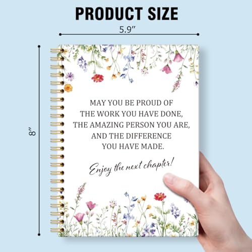 Proud of Work Hardcover 160 Pages Lined Spiral Notebooks, Funny Office Humor Journal for Coworker Employee, Secret Santa Gifts, Birthday Appreciation Gifts for Friends - color: Multi & Whte
