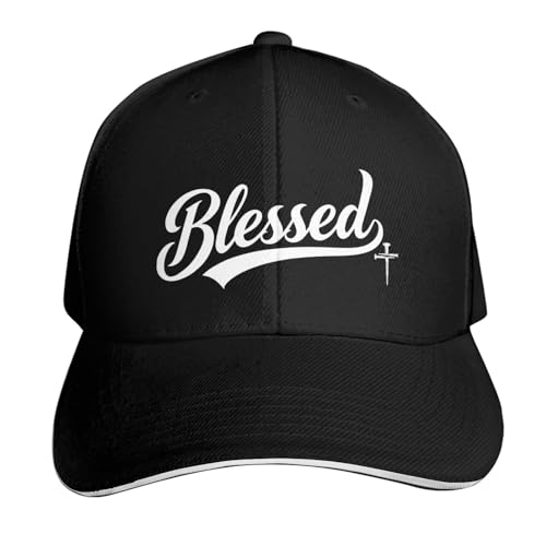 Jesus Baseball Cap for Men and Women Adjustable Christian Trucker Hat Fashion Cross Golf Hat - color: Jesus Blessed Nail Cross Christian