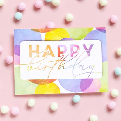 Masterpiece Colorful Pop Out Happy Birthday Cards / 12 Boxed Birthday Cards With Orange Envelopes / 4 5/8" x 6 1/4" Folded Greeting Cards With Inside Verses / 3 Pop Out Dimensional Designs - color: Colorful Pop Out