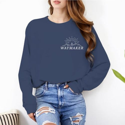 Pairxily Womens Christian Sweatshirt Inspirational Religious Faith Sweatshirts Graphic Crewneck Long Sleeve Shirts - color: Gray Blue, size: XX-Large