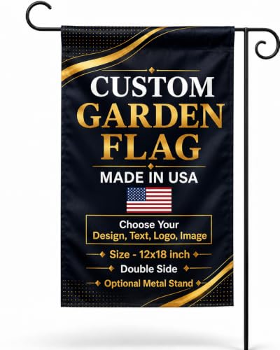 Personalized custom garden flags for outside by BCB 12x18, Printed in USA - color: Garden Flag