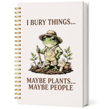 Funny Frog Notebook Journal for Women Gifts Work School Office - color: Bury Frog
