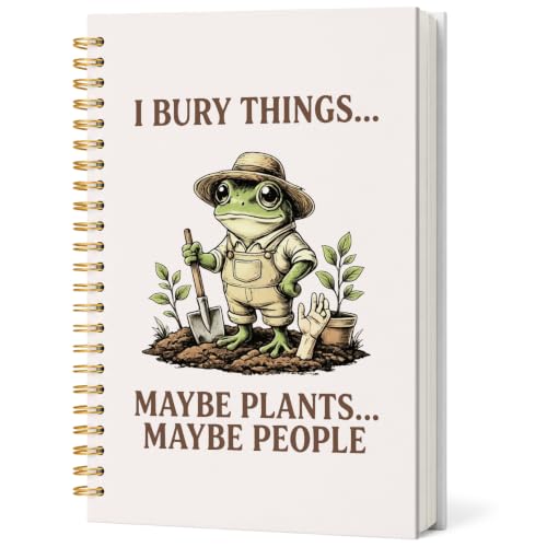 Funny Frog Notebook Journal for Women Gifts Work School Office - color: Bury Frog