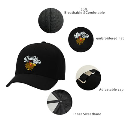 Embroidered Baseball Cap for Women Men Adjustable Baseball Hat Black Baseball Cap Trucker Hat - color: Thanksgiving