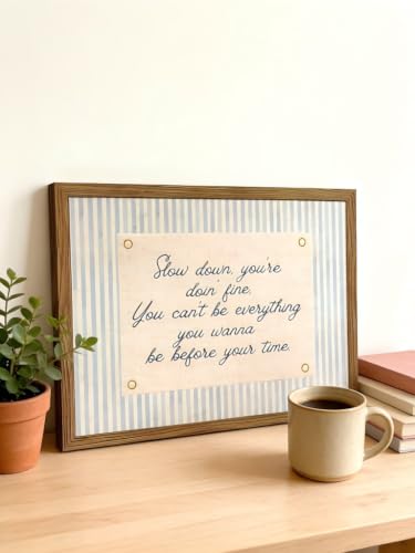 Slow Down You're Doing Fine Motivational Quote Framed Wall Art 12x16in - color: Slow Down You're Doing Fine, size: 16"L x 12"W