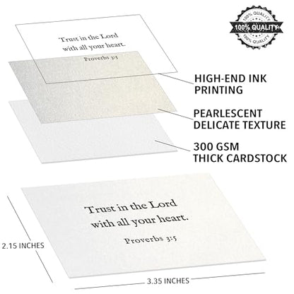 Bible Verse Cards, 60 Scripture Cards with Bible Verses - color: White