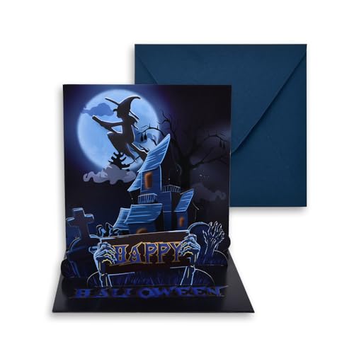 3D pop-up Halloween greeting card,Interesting Halloween card - color: Castle