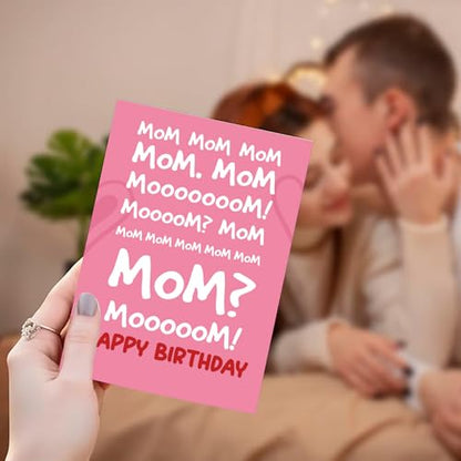 Funny Birthday Card for Mom Mother, Humorous Birthday Card Gift from Son Daughter. - color: #2