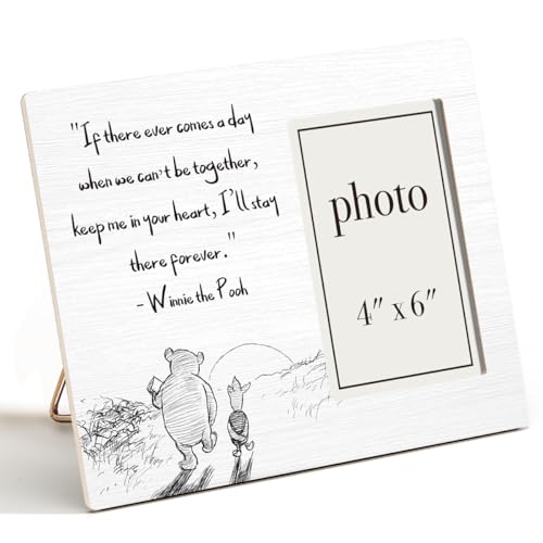 Pooh Bear Quote Picture Frame, Farewell Gifts for Women Men Friends - color: Keep in Heart