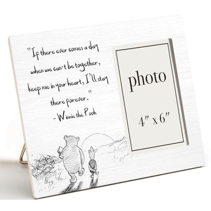 Pooh Bear Quote Picture Frame, Farewell Gifts for Women Men Friends - color: Keep in Heart